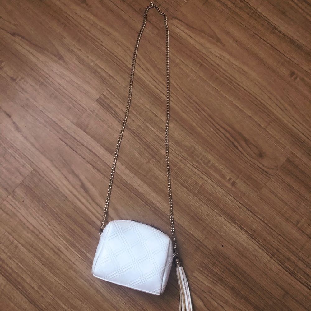 Small white crossbody purse